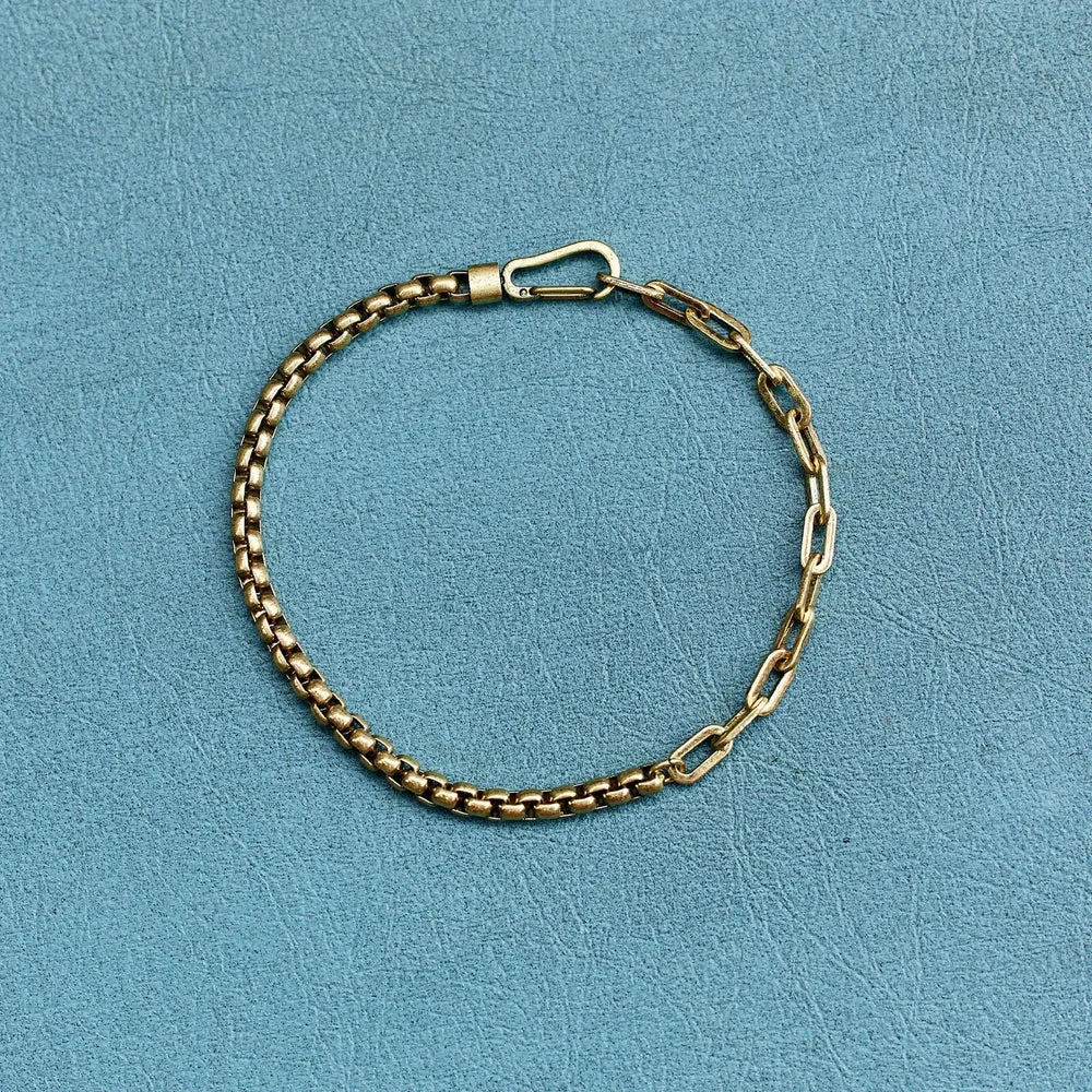 Pura Vida Men's Carabiner Clasp Chain Bracelet | Gold