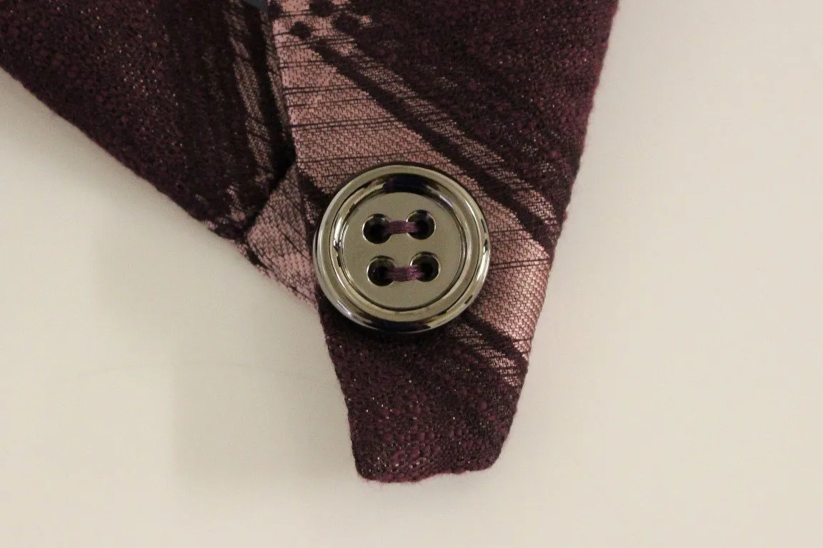 Purple checkered blazer jacket