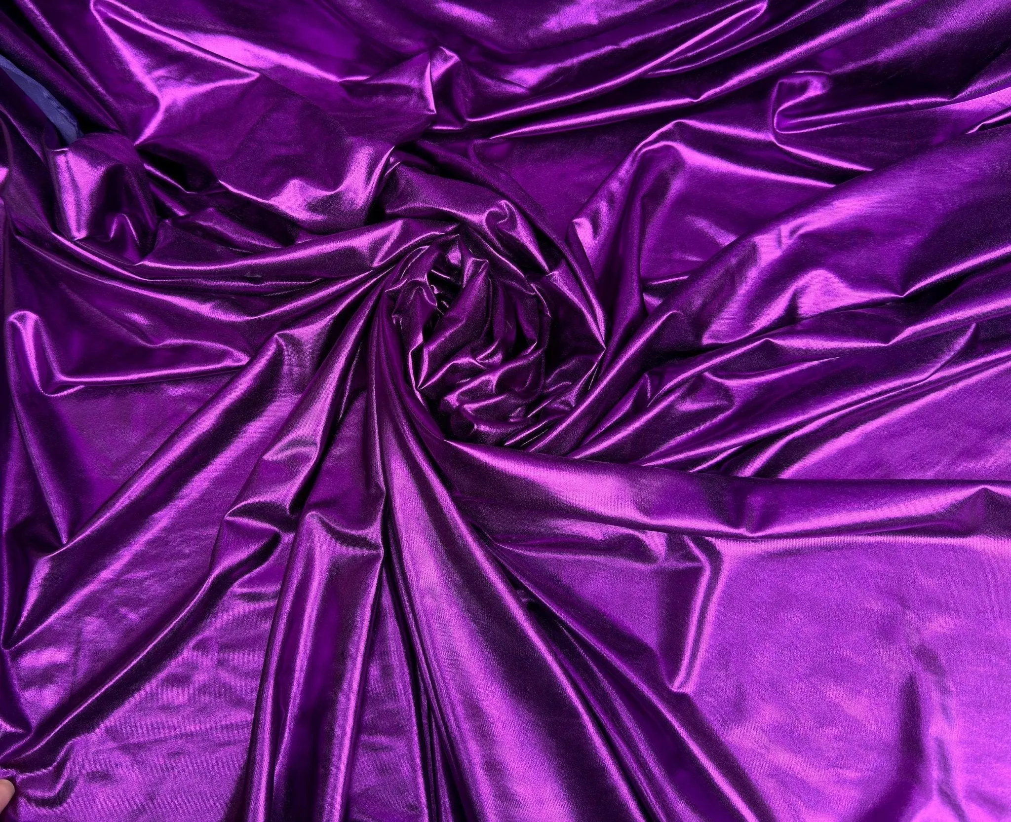 Purple Spandex Lame Foil Fabric by Yard 4 way Stretch  Purple Metallic Fabric Lame, All Over Foil on Stretch Knit for Apparel Dresses Gowns