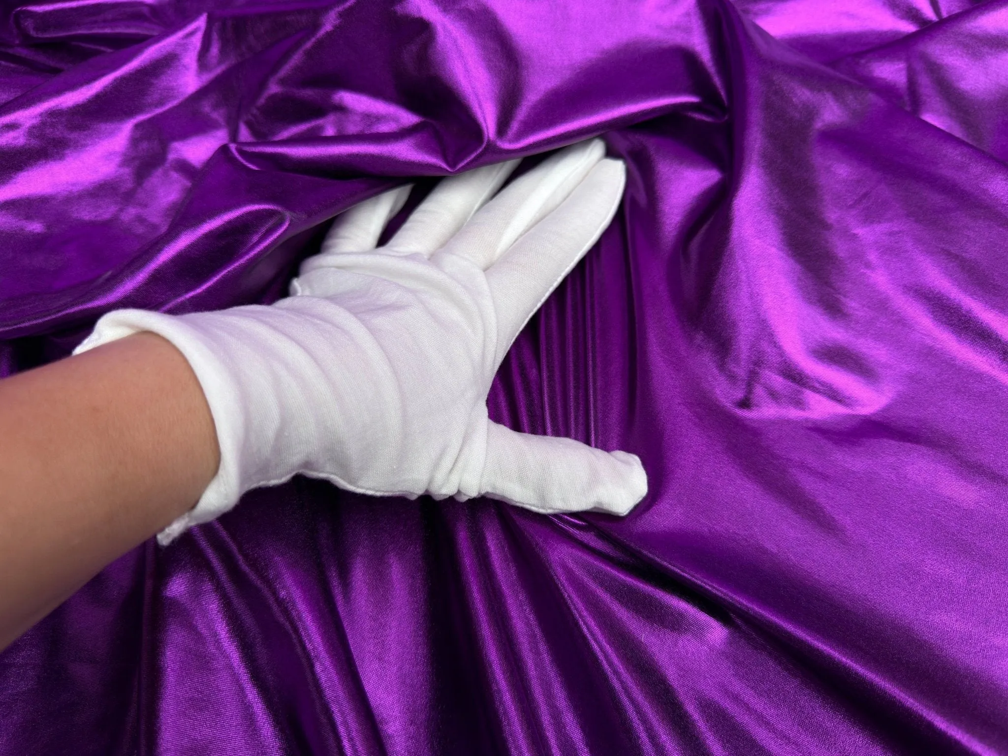 Purple Spandex Lame Foil Fabric by Yard 4 way Stretch  Purple Metallic Fabric Lame, All Over Foil on Stretch Knit for Apparel Dresses Gowns