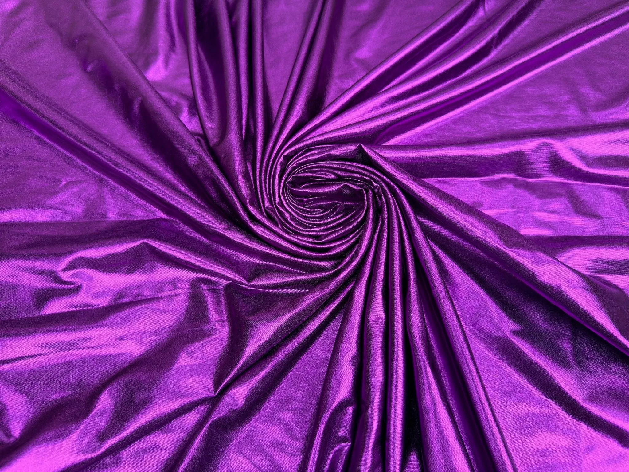 Purple Spandex Lame Foil Fabric by Yard 4 way Stretch  Purple Metallic Fabric Lame, All Over Foil on Stretch Knit for Apparel Dresses Gowns