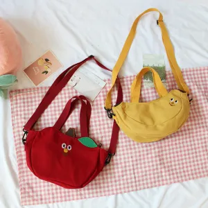 "FRUIT BANANA APPLE EMBROIDERY CARTOON CANVAS" BAG K071908
