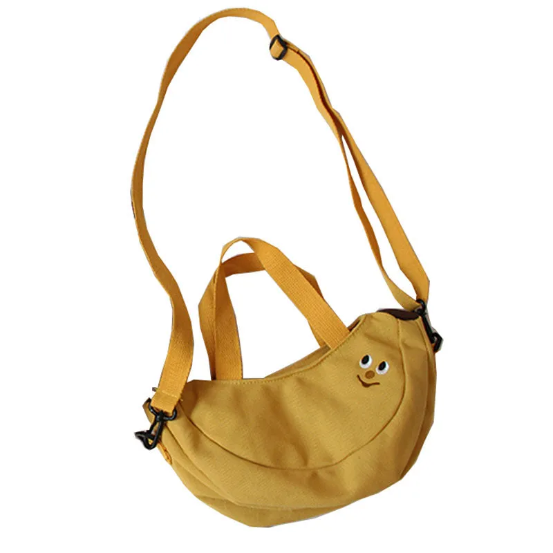 "FRUIT BANANA APPLE EMBROIDERY CARTOON CANVAS" BAG K071908