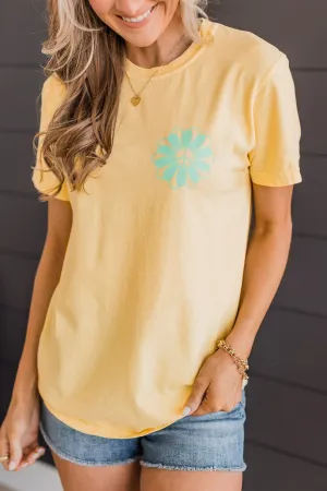 "Good Day For A Good Day" Graphic Tee- Light Yellow