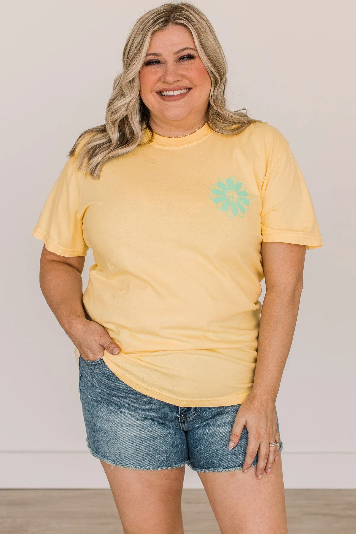 "Good Day For A Good Day" Graphic Tee- Light Yellow