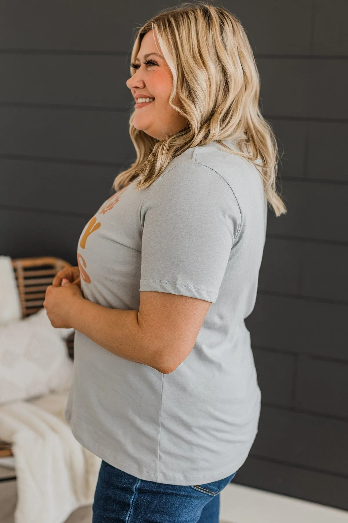 "Oh Sunny Days" Graphic Tee- Grey