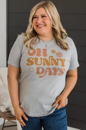 "Oh Sunny Days" Graphic Tee- Grey