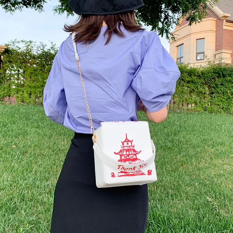 "RED TOWER PRINT CHAIN" BAG UB2453