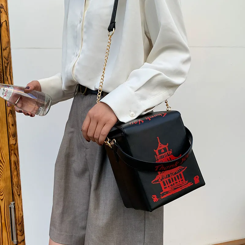 "RED TOWER PRINT CHAIN" BAG UB2453