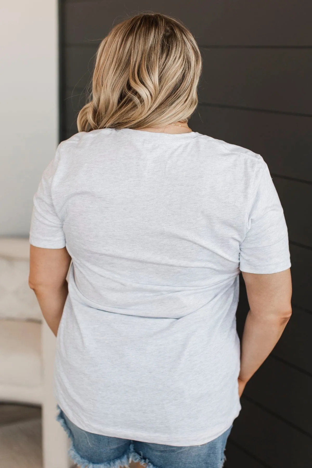 "Support Local" Graphic Tee- Heather Grey
