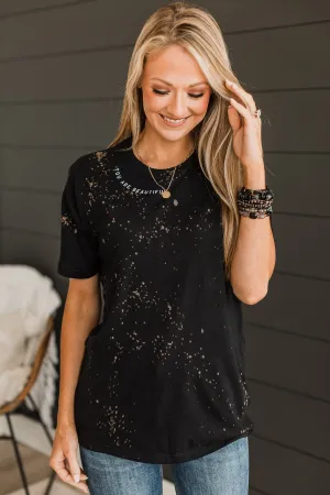 "You Are Beautiful" Graphic Tee- Black