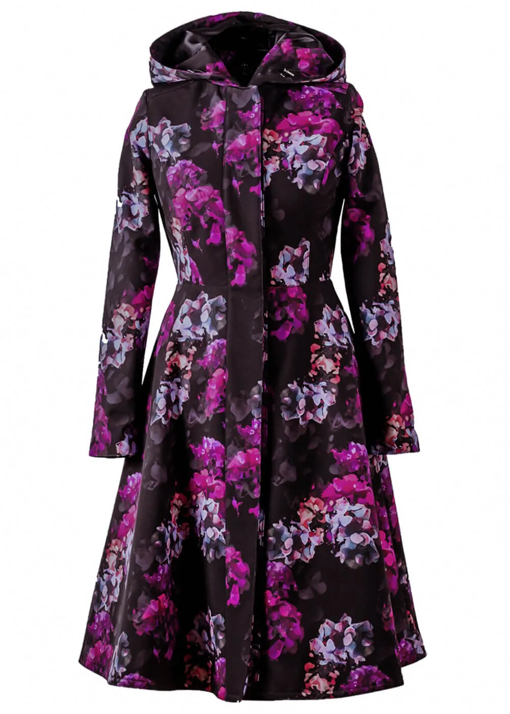 RainSisters Hortense Water-Repellent 50's Raincoat Black