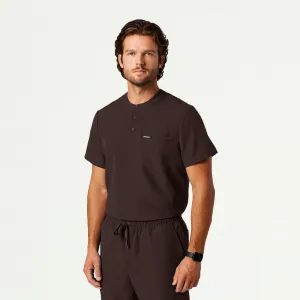 Reeve Henley Scrub Top - Espresso