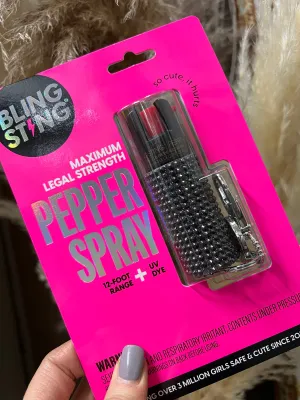 Rhinestone Bling Sting Keychain - Smokeshow (Charcoal/Gunmetal Color)