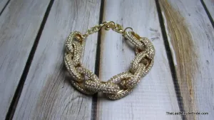 Rhinestone Link Bracelet
