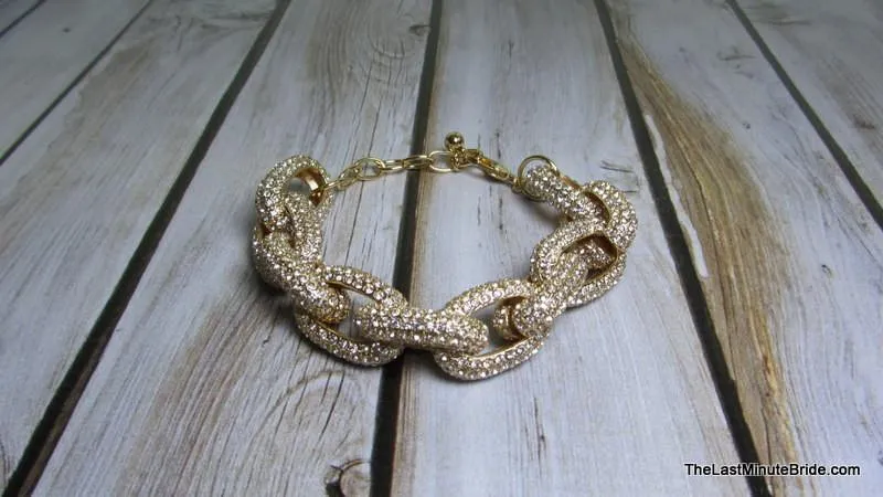 Rhinestone Link Bracelet