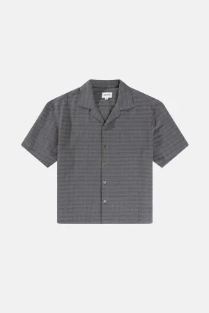 Rhythm Relaxed Textured SS Shirt - Charcoal