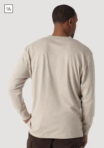 RIGGS Workwear® Long Sleeve Solid Henley - Oatmeal - 03W750OH