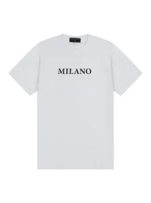 Roberto Vino Shoulder Tee-WHITE