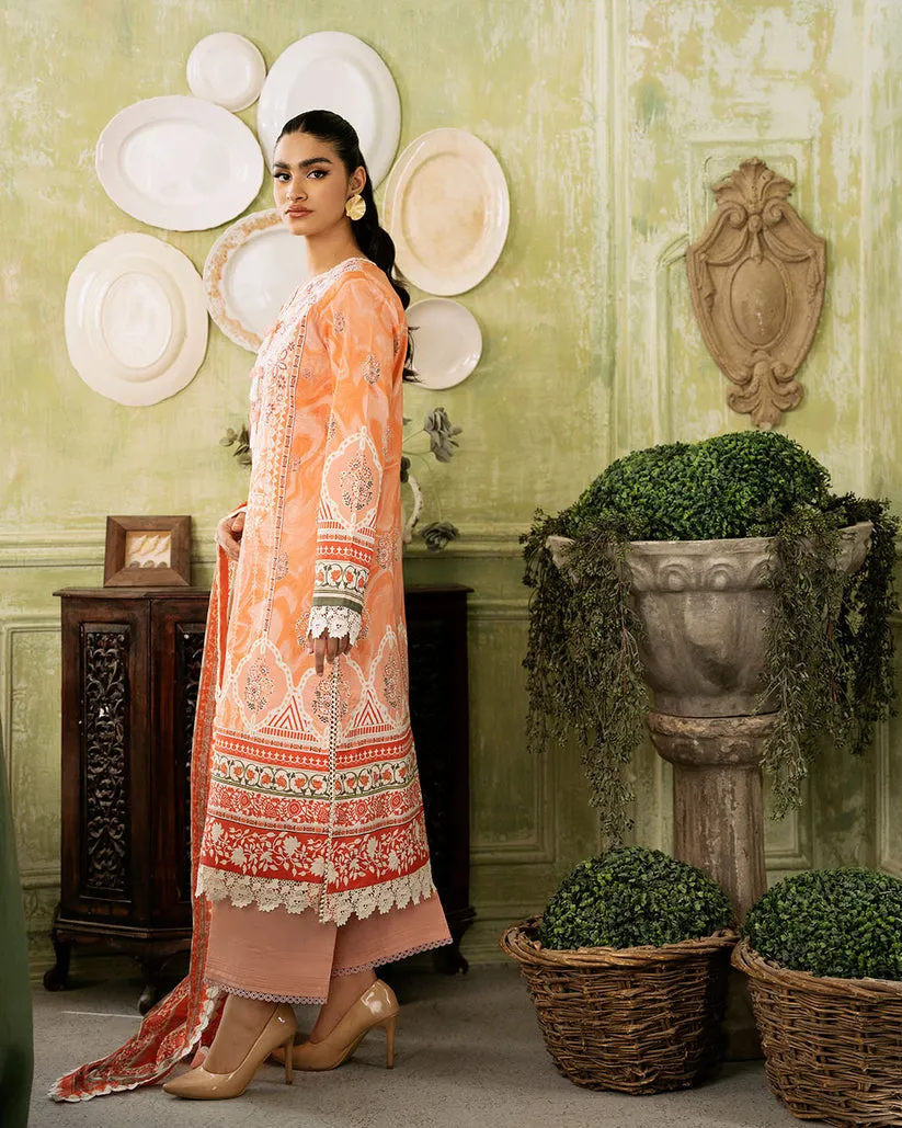 ROHEENAZ FLORA PRINTED LAWN | CASCADE