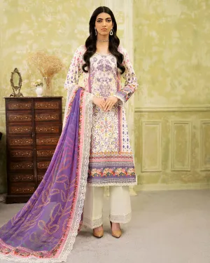 ROHEENAZ FLORA PRINTED LAWN | EVANGELINE