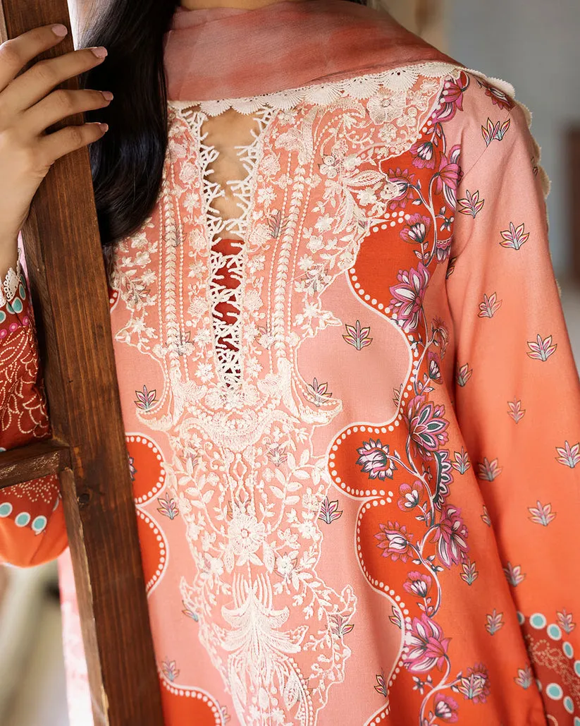 ROHEENAZ FLORA PRINTED LAWN | SERENADE