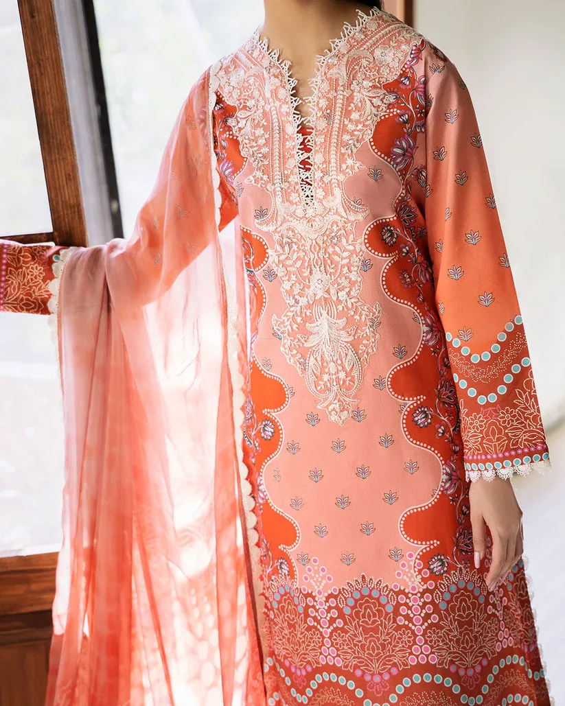 ROHEENAZ FLORA PRINTED LAWN | SERENADE