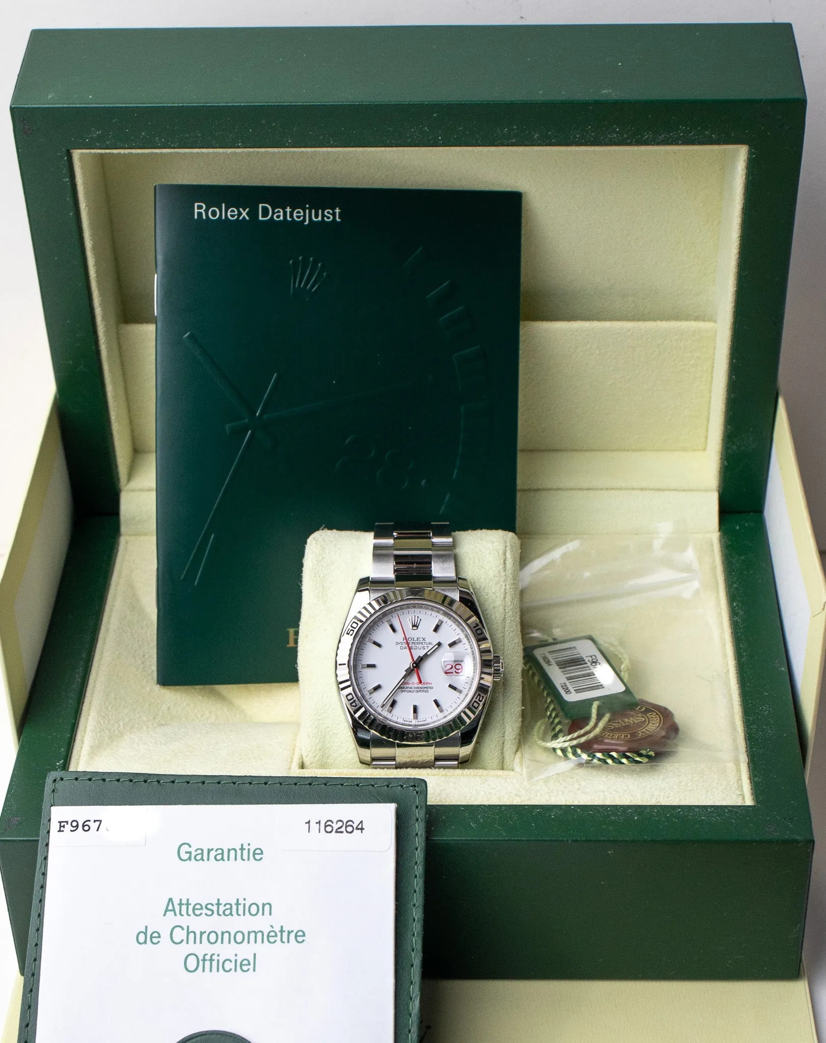 Rolex Datejust Turn-O-Graph 116264 White
