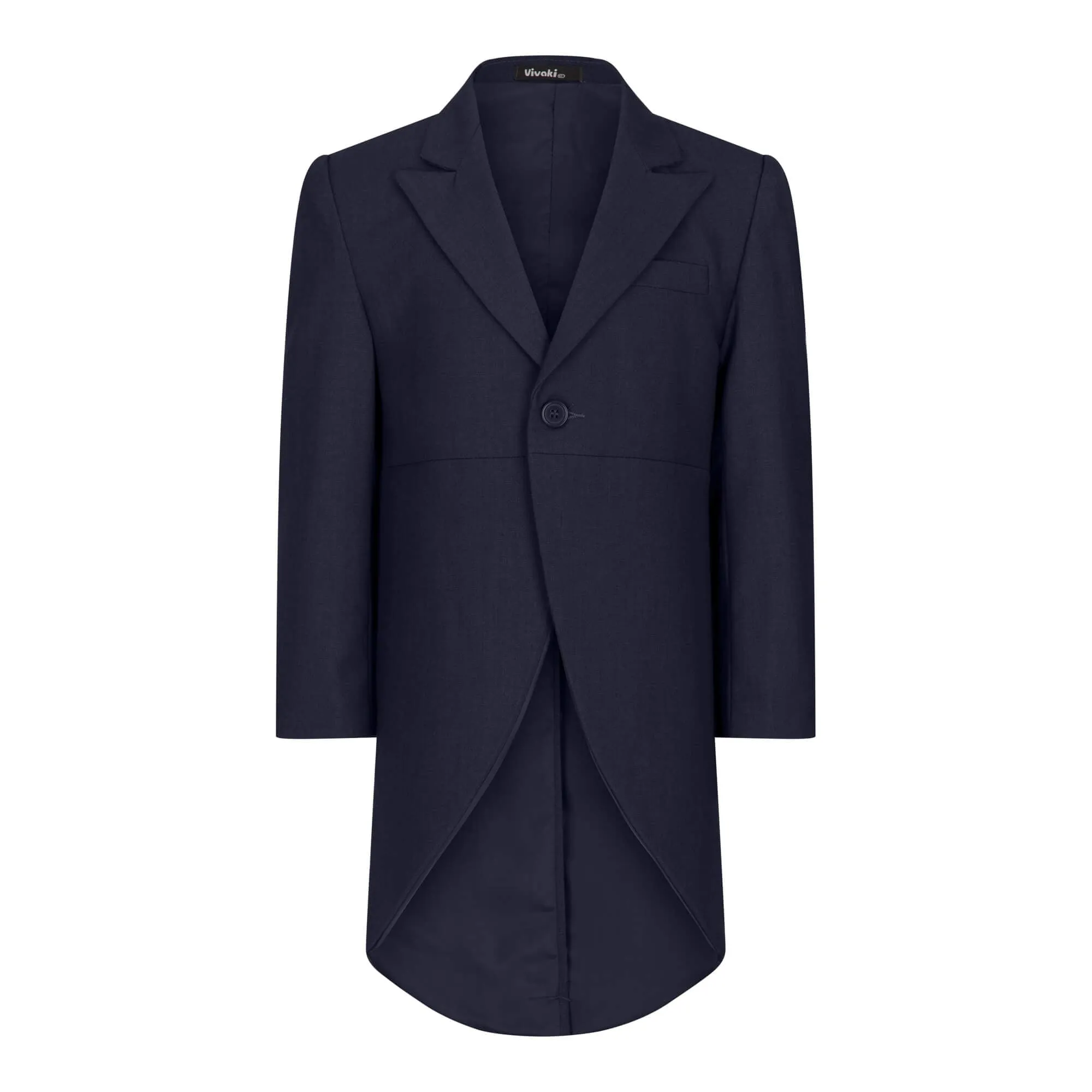 Ronnie - Navy 5 Piece Tail Coat Suit