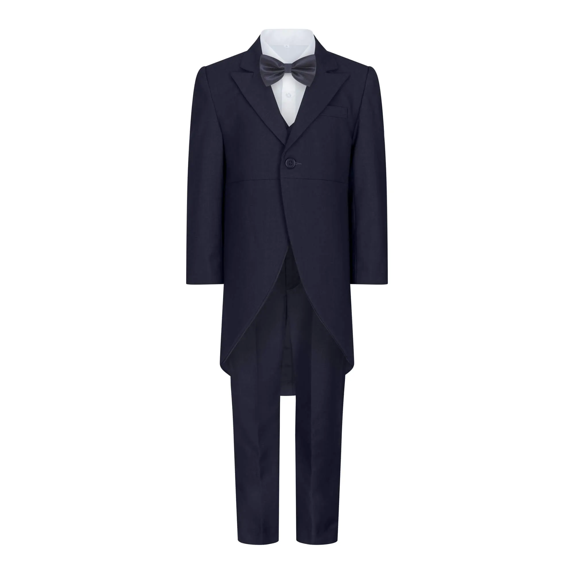 Ronnie - Navy 5 Piece Tail Coat Suit
