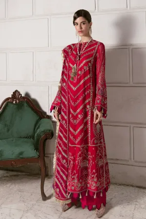 Roseate Belle | Afrozeh LA Fuchsia'22 Collection | Unstitched Chiffon Suits