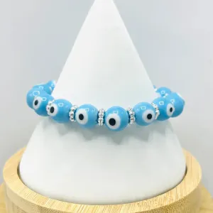 Round Evileye Bracelet: 4 Colors, Handmade in Turkey