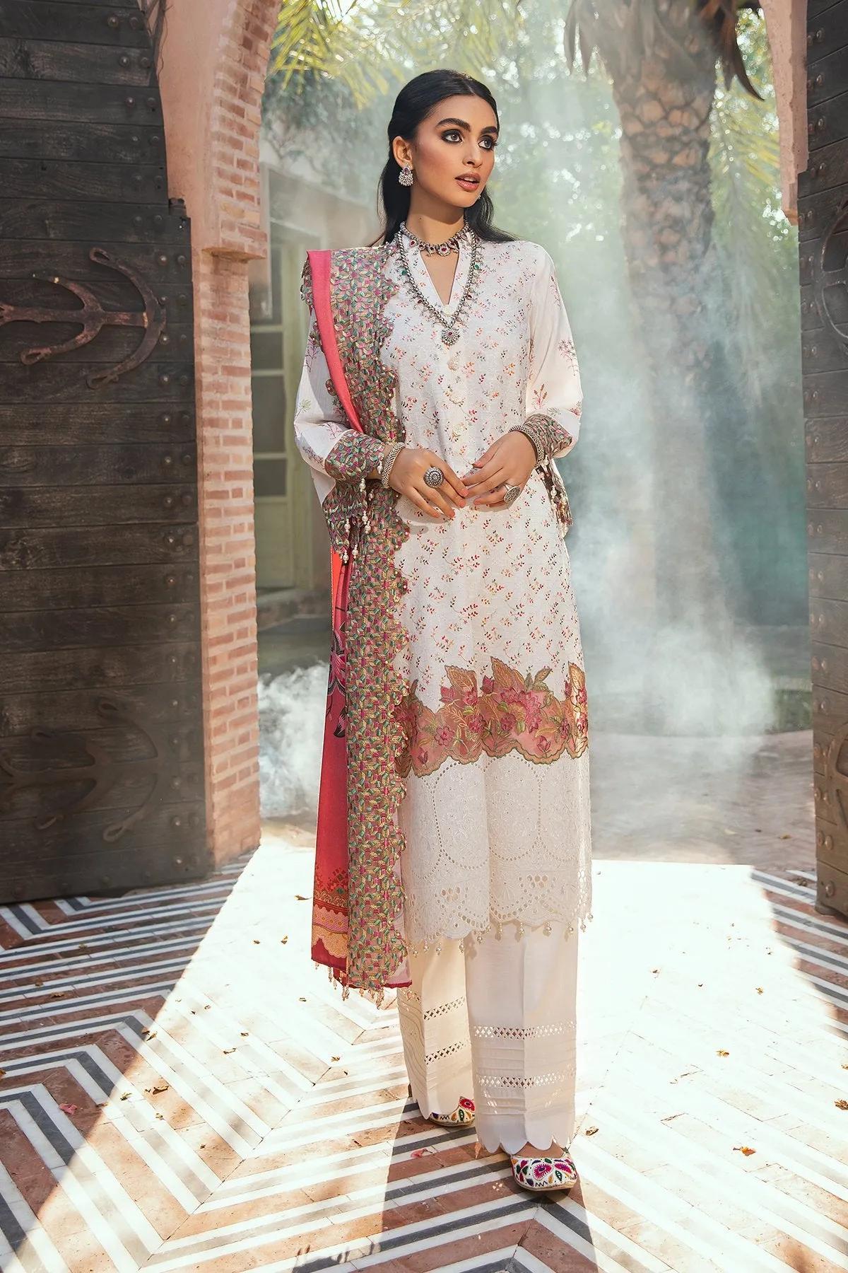 RUMI NW-39 |  Nureh Maya Khaddar Fall / Winter Collection 2021 | Unstitched Embroidered Slub Khaddar Suits