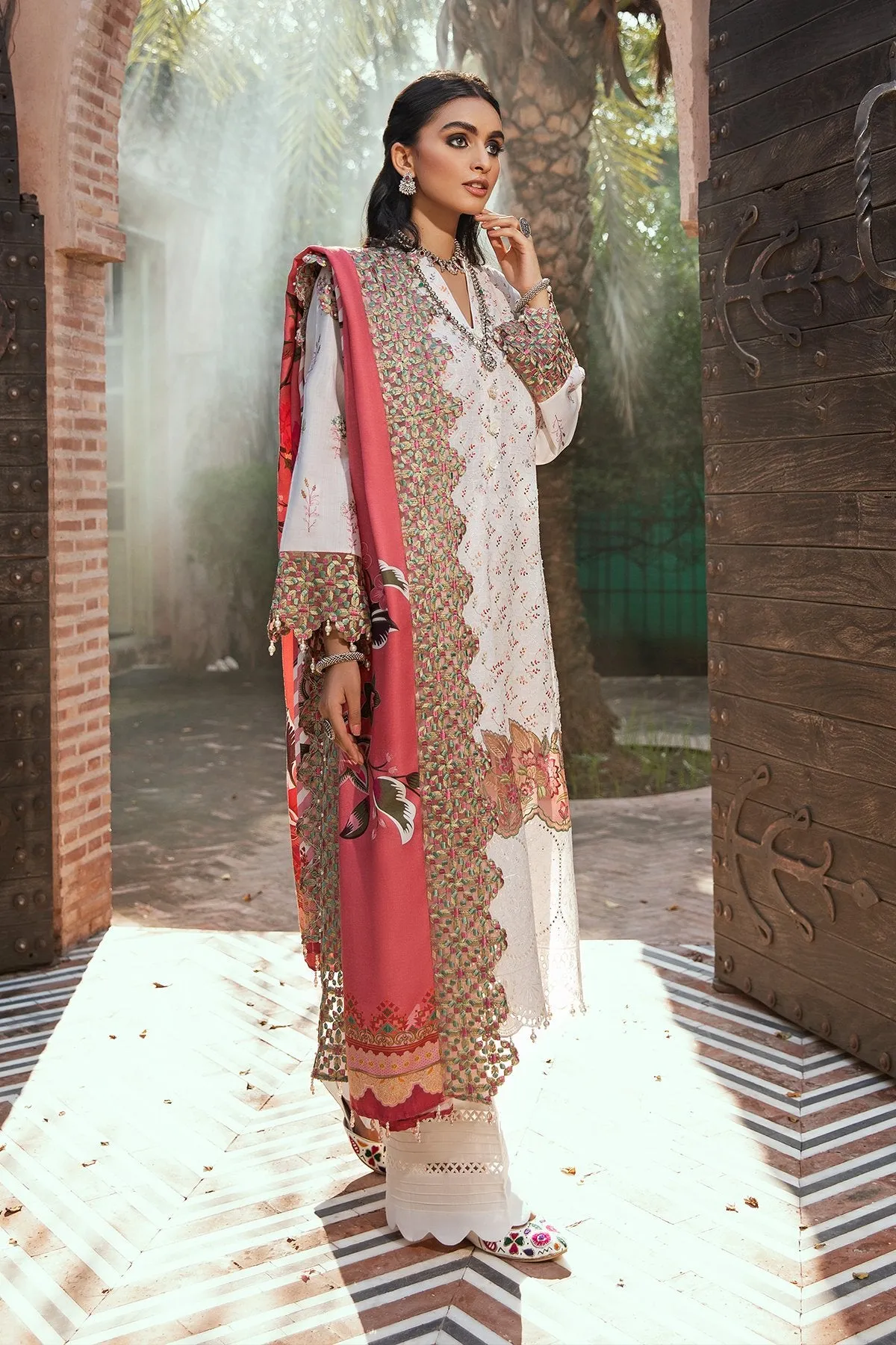 RUMI NW-39 |  Nureh Maya Khaddar Fall / Winter Collection 2021 | Unstitched Embroidered Slub Khaddar Suits