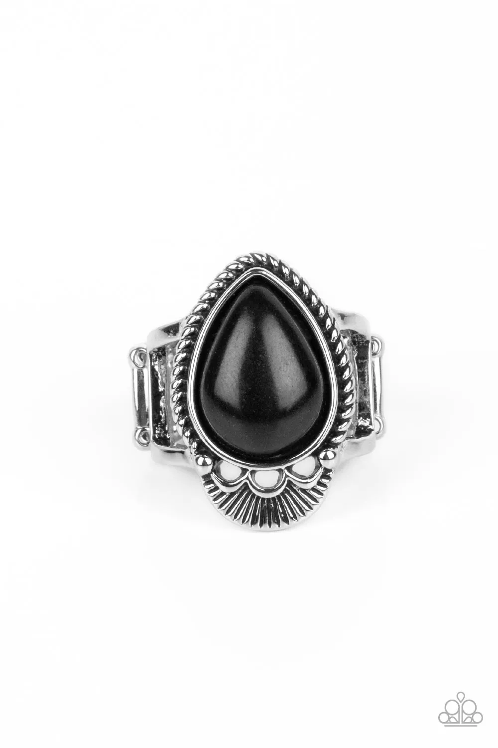 Rural Rapids - Black Ring - Paparazzi Accessories