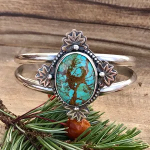 Rustic Kingman Cuff in Sterling Silver statement bracelet
