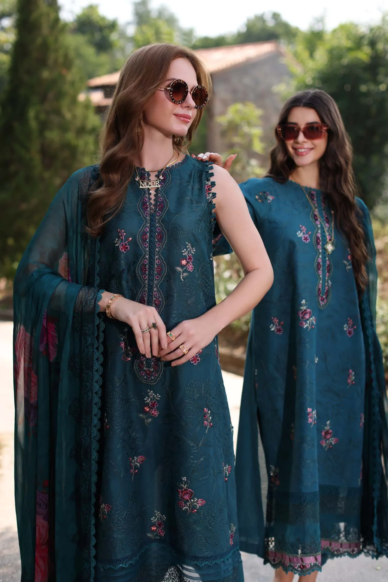 Saadia Asad Noor Eid Luxe Printkari Lawn – D9