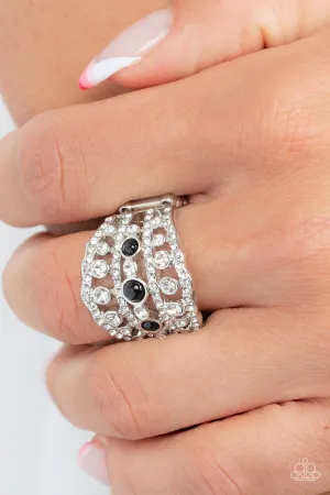 Sailboat Bling - Black Ring - Paparazzi Accessories