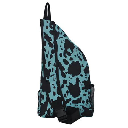 !SALE! Neon Cow Turquoise NGIL Sling Backpack