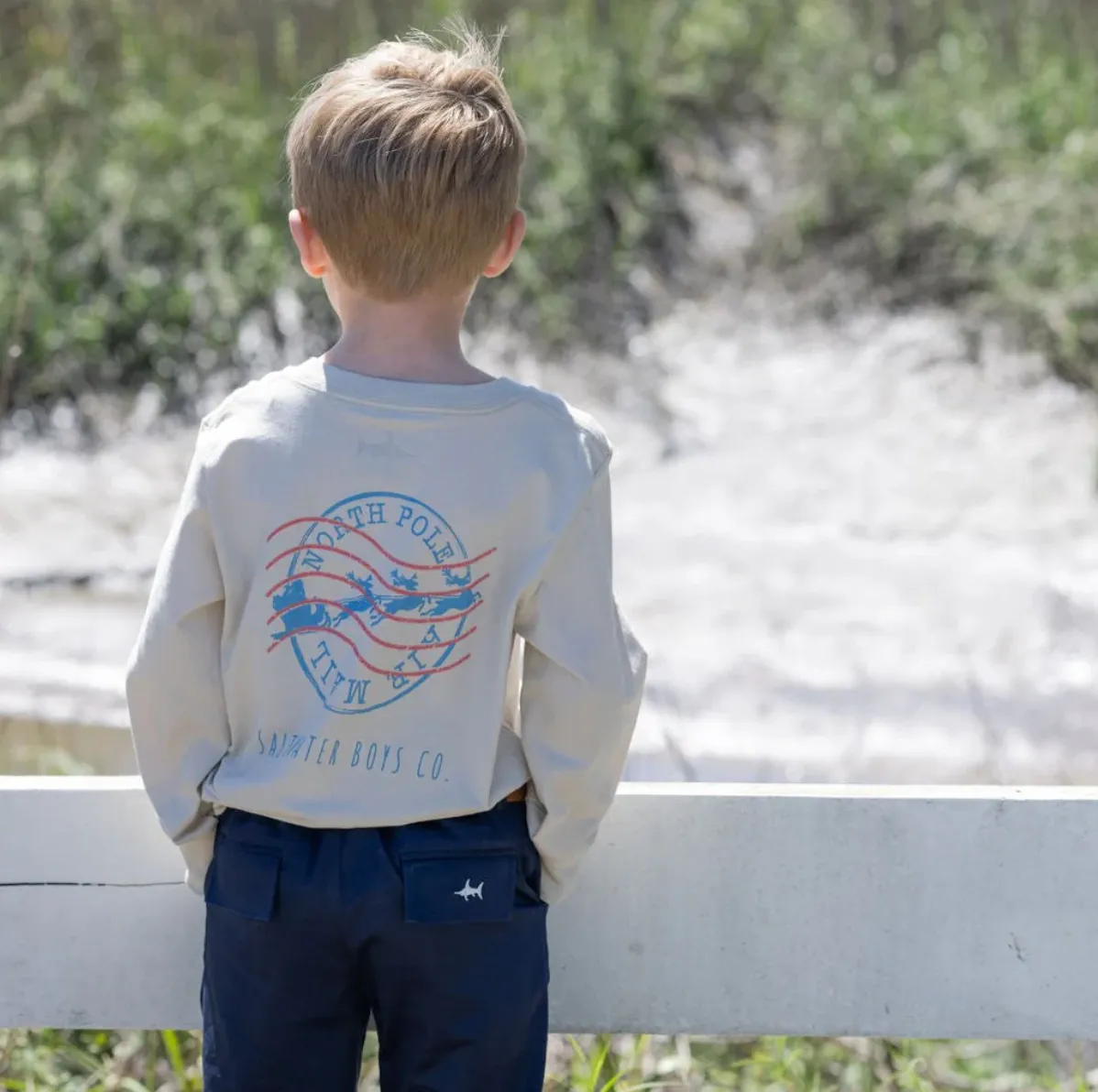 Saltwater Boys Company: Christmas Stamp LS Graphic Tee