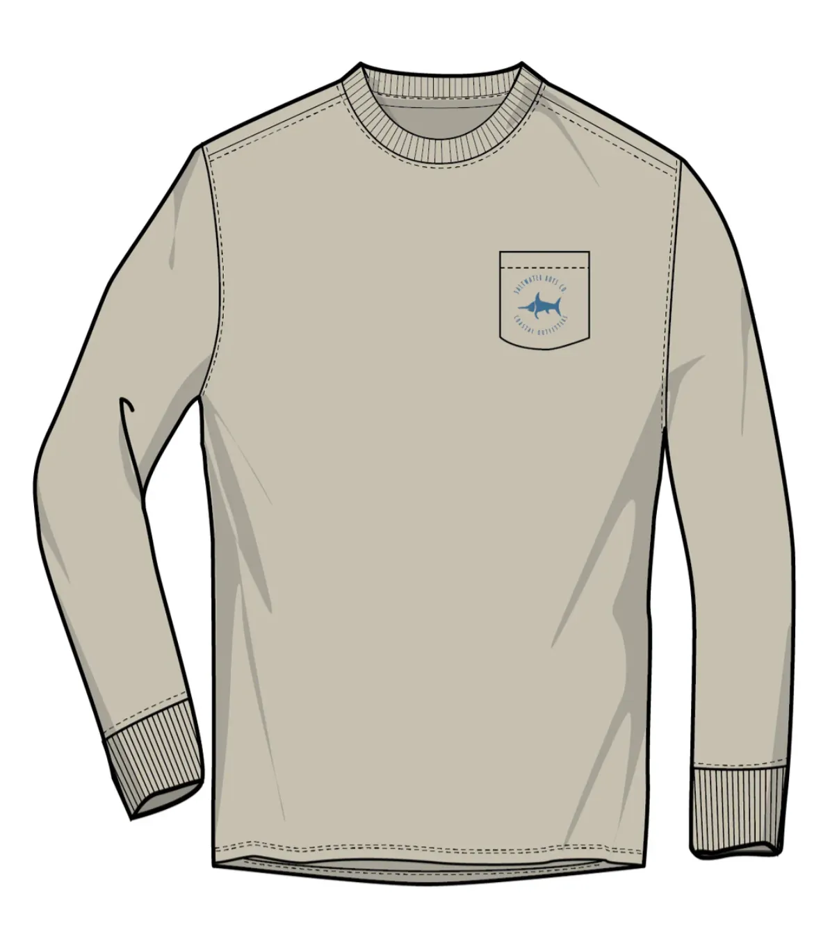 Saltwater Boys Company: Christmas Stamp LS Graphic Tee