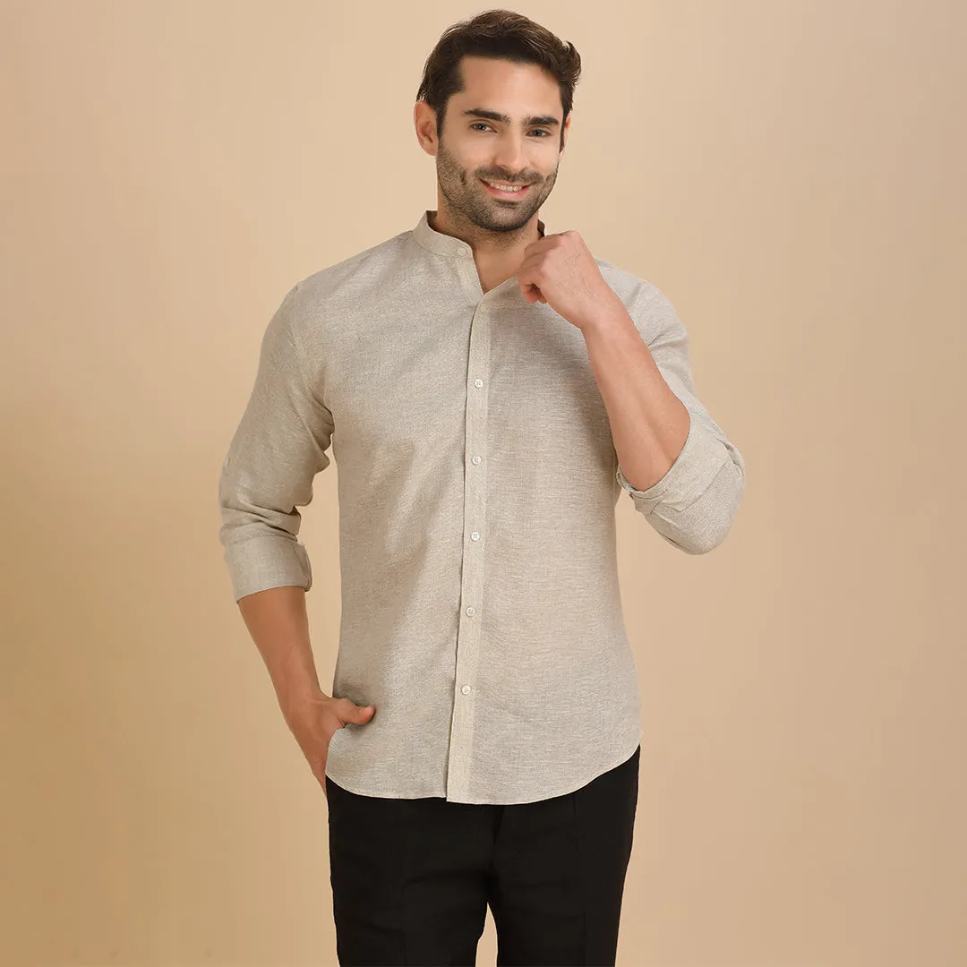 Sandstone  Plain Light Fawn Shirt