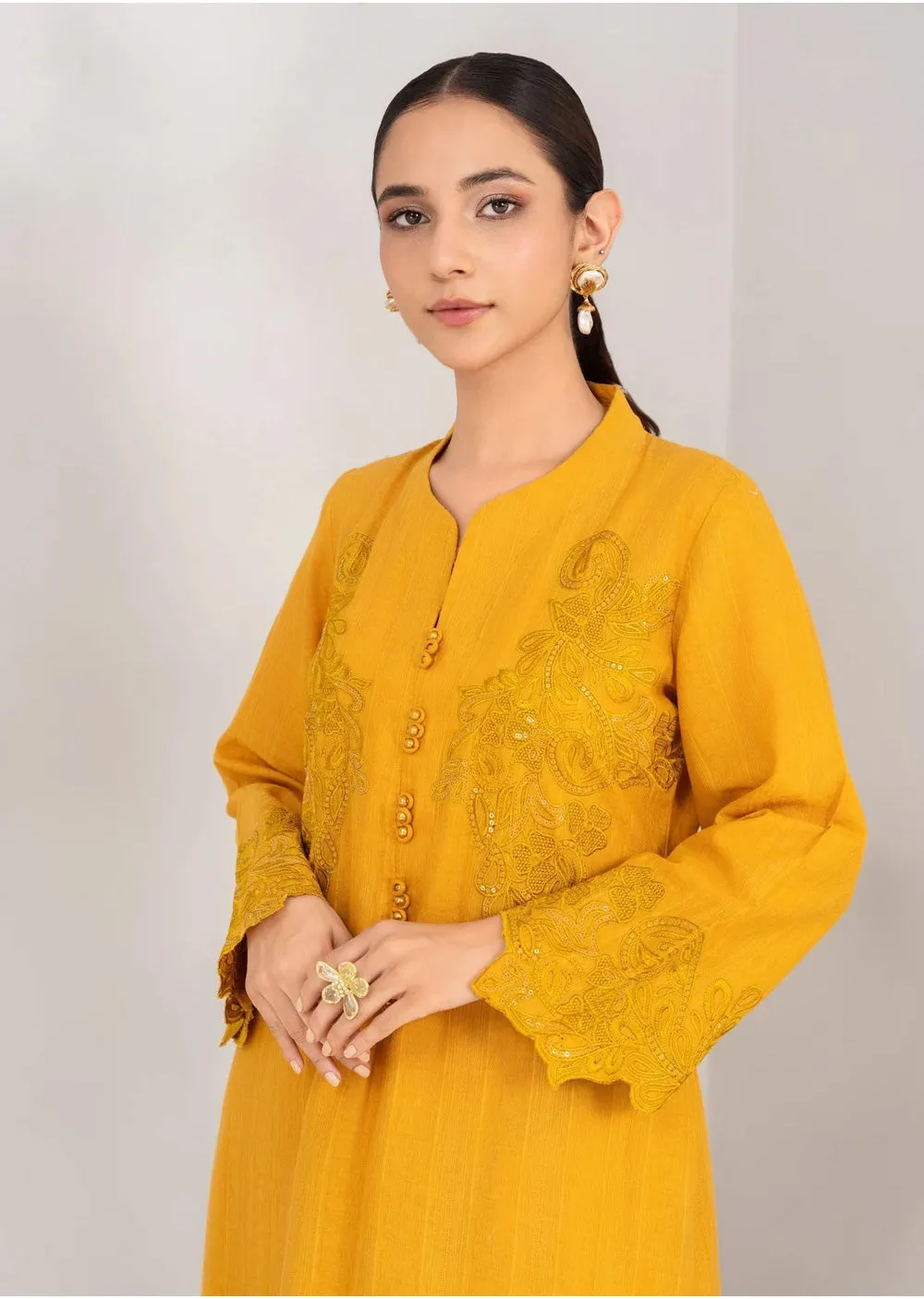 SBMT-14 - Zayna Mustard - Readymade - 2 Piece Sahiba by Mirza Suit 2025