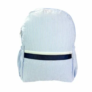 Seersucker Backpack w/ Pockets | Skipper