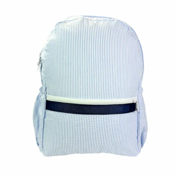 Seersucker Backpack w/ Pockets | Skipper