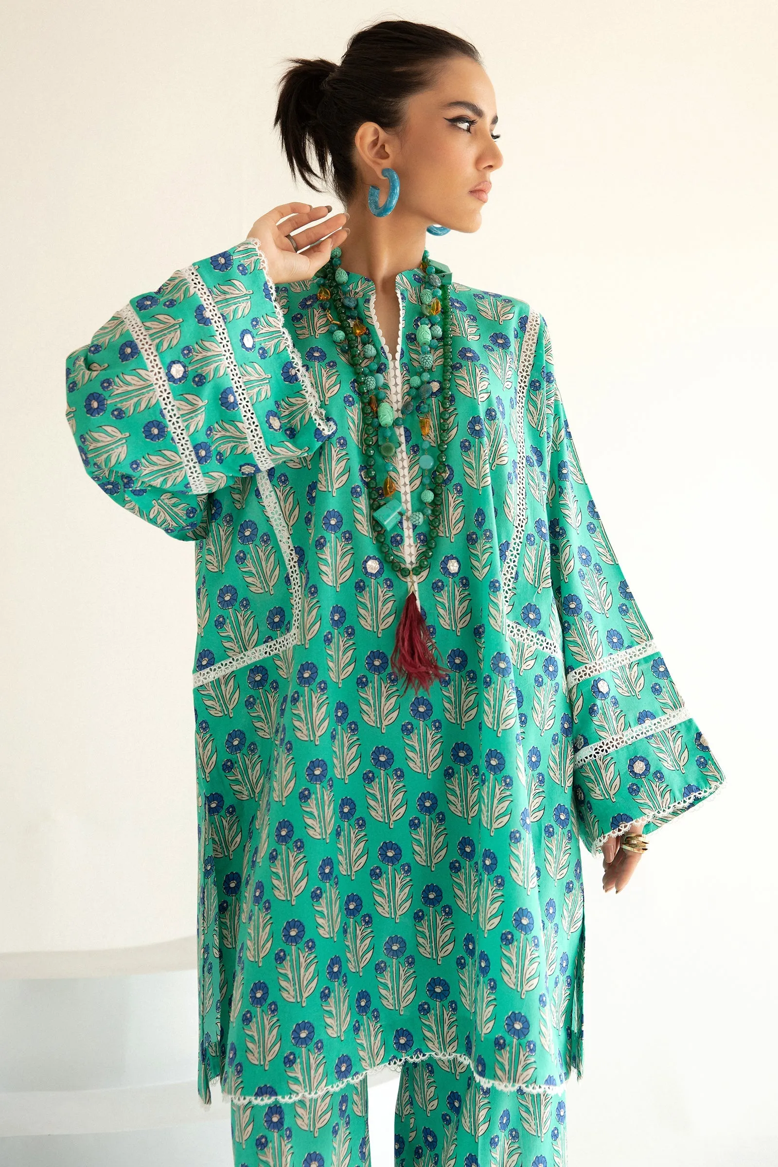 SEFA (ZRW-20921) | Zaha RTW Poplin Collection 2023 | Stitched Lawn Cambric Cotton Suits