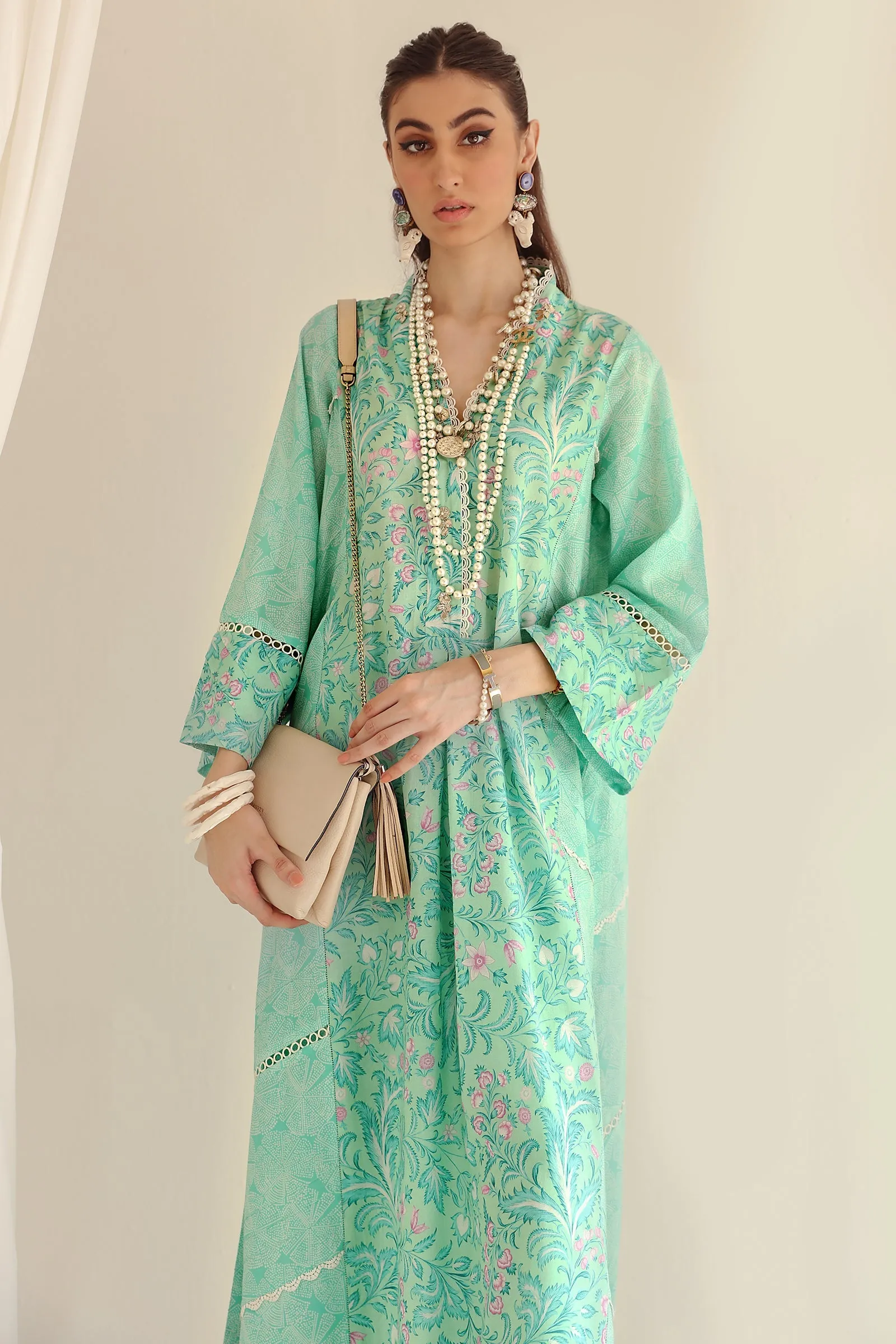SERA (ZRW-20915) | Zaha RTW Poplin Collection 2023 | Stitched Lawn Cambric Cotton Suits