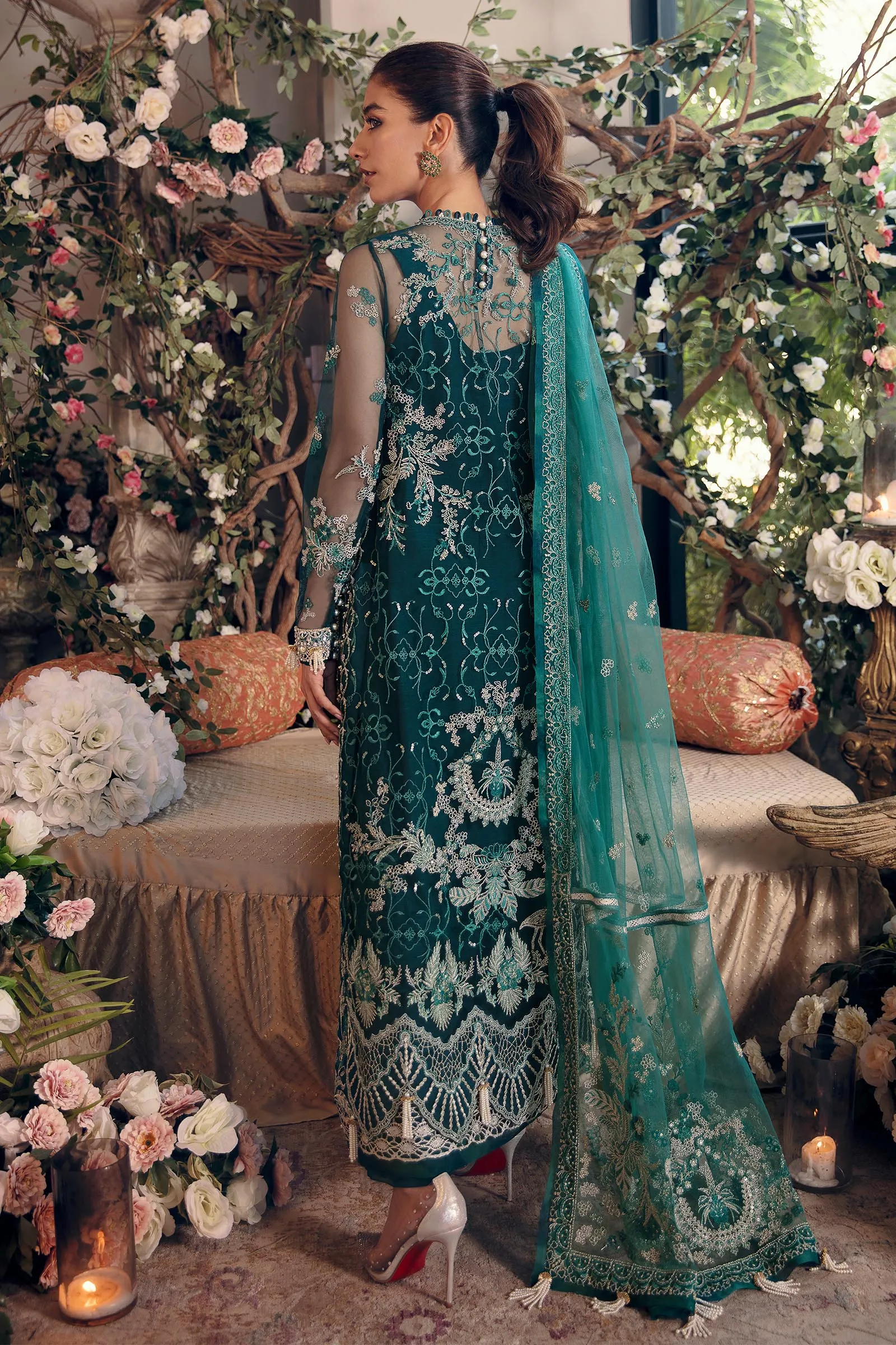 SERVAH (ZC22-03)  | Zaha Gossamer Collection 2022 | Unstitched Embroidered Net Suit