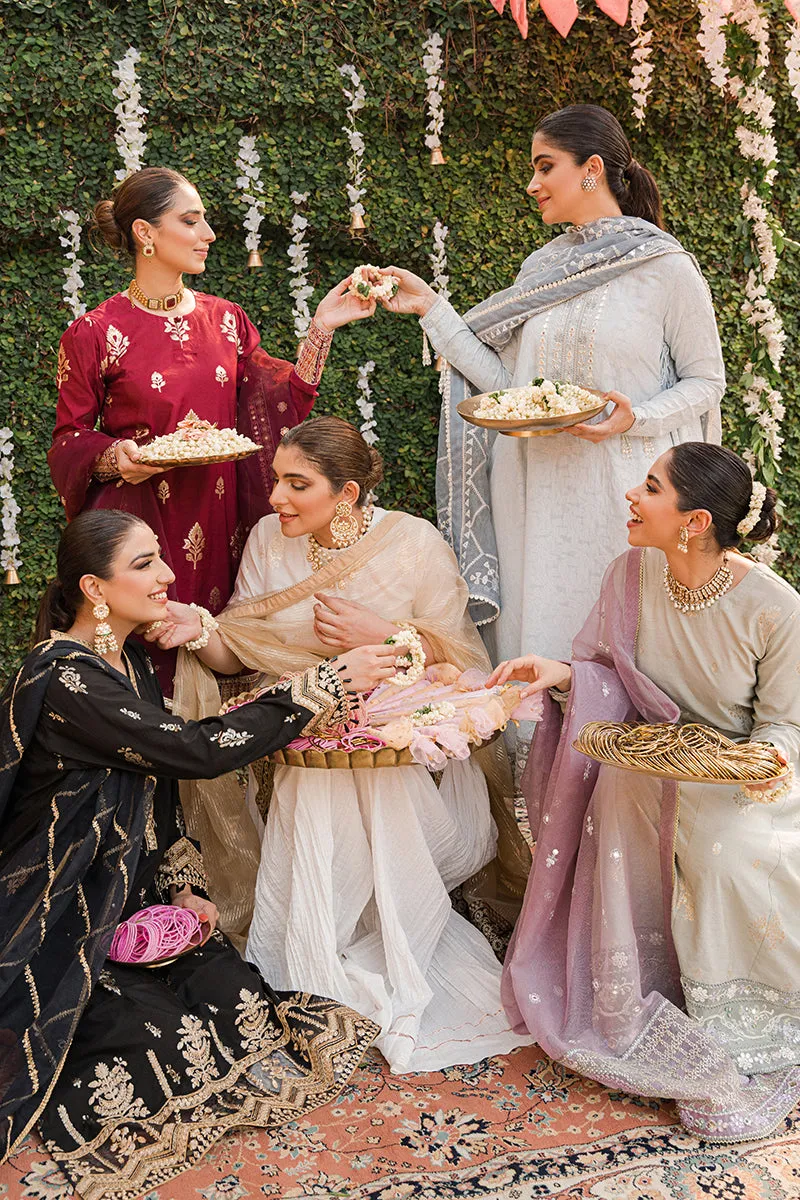 SHAH NOOR-3PC |  Cross Stitch The Bride Tribe Wedding Festive Collection 2022 | Unstitched Embroidered Jacquard Suits.