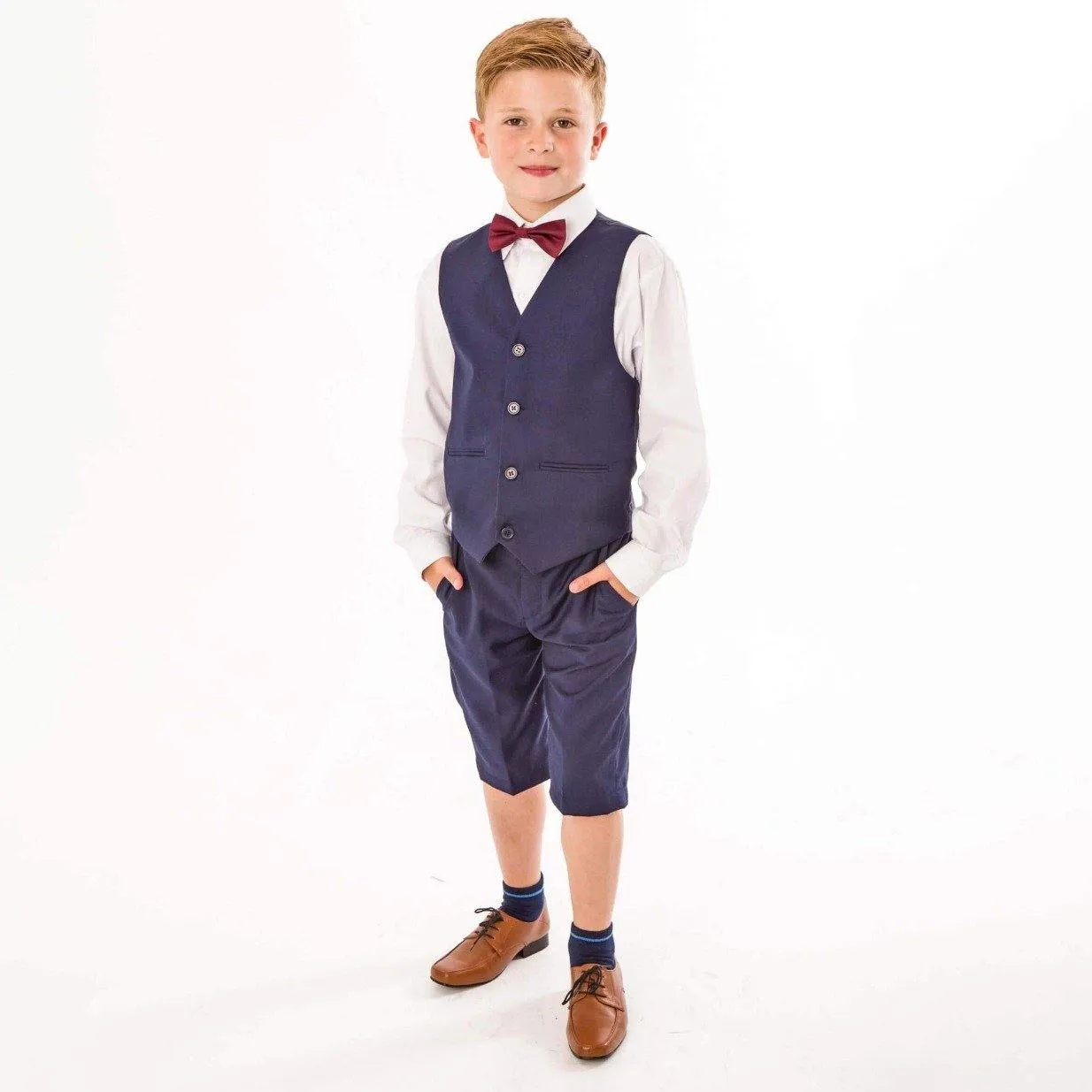 Shelby - Navy Shorts Suit